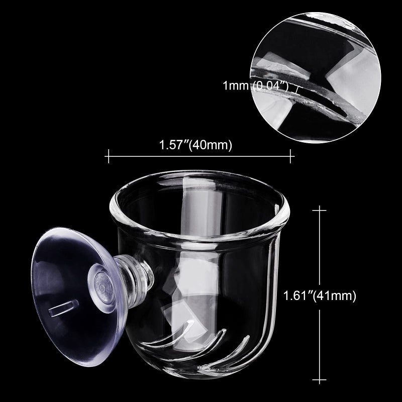 WEAVERBIRD Aquarium Glass Cone Feeder Red Worm Fish Tank Plant Shrimp Feeder Fish Feeding Cup - Image 2